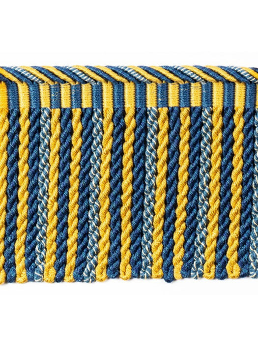 Scalamandre Safari Bullion Fringe A Royal Blue / Gold Trim Sample PL44120420