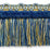 Scalamandre Safari Fringe With Chenille Royal Blue / Gold Trim PL44230420