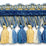 Scalamandre Safari Tassel Fringe Chenille Royal Blue / Gold Trim PL44240420
