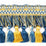 Scalamandre Safari Tassel Fringe Royal Blue / Gold Trim PL44440420