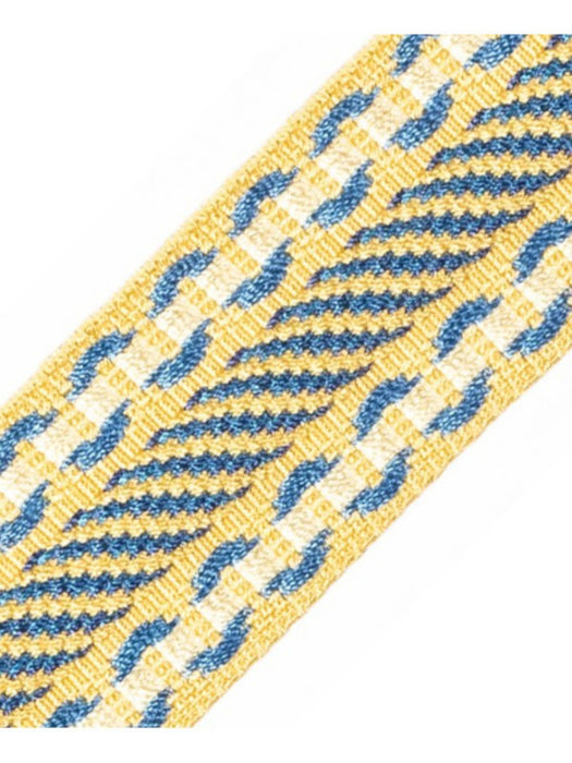 Scalamandre Safari Galon Royal Blue / Gold Trim Sample PL44460420