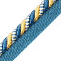 Scalamandre Safari Cord With Tape B Royal Blue / Gold Trim PL44640420