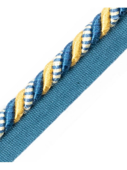 Scalamandre Safari Cord With Tape B Royal Blue / Gold Trim PL44640420