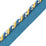 Scalamandre Safari Cord With Tape C Royal Blue / Gold Trim PL44660420