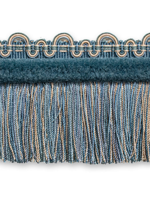Scalamandre Safari Fringe With Chenille Teal Trim PL44230421
