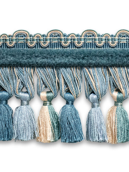 Scalamandre Safari Tassel Fringe Chenille Teal Trim PL44240421