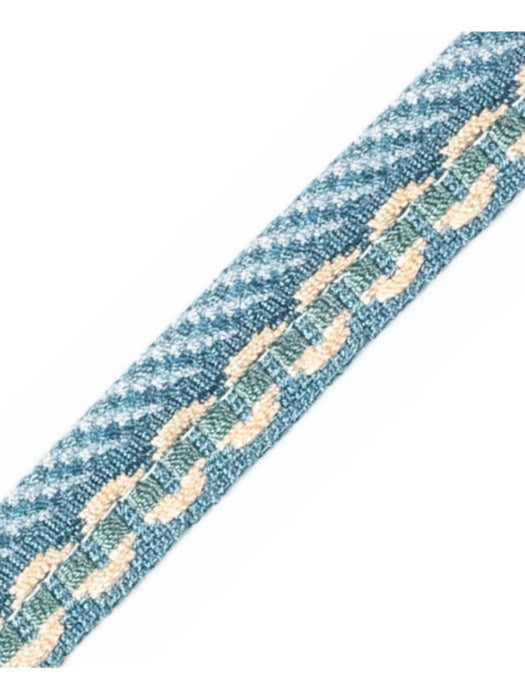Scalamandre Safari Piping With Tape Teal Trim Sample PL44560421