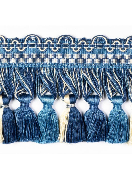 Scalamandre Safari Tassel Fringe Sapphire Trim Sample PL44440422