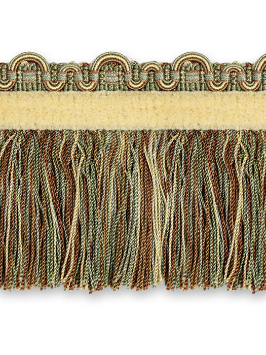 Scalamandre Safari Fringe With Chenille Sage Trim PL44230423