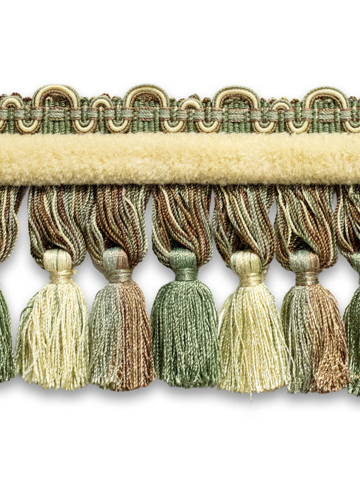 Scalamandre Safari Tassel Fringe Chenille Sage Trim Sample PL44240423