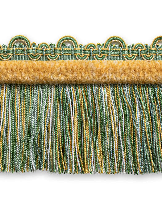 Scalamandre Safari Fringe With Chenille Seafoam/Gold Trim PL44230424