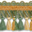 Scalamandre Safari Tassel Fringe Chenille Seafoam/Gold Trim PL44240424