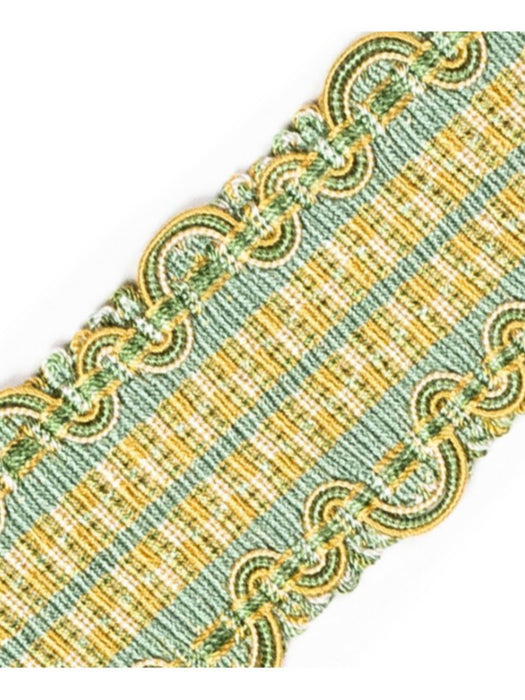 Scalamandre Safari Braid Seafoam/Gold Trim Sample PL44410424
