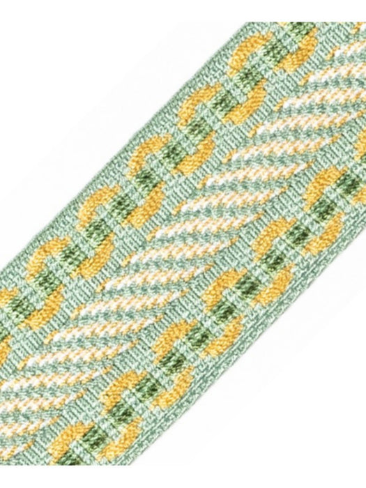 Scalamandre Safari Galon Seafoam/Gold Trim Sample PL44460424