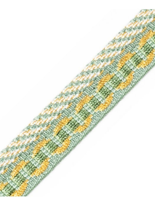 Scalamandre Safari Piping With Tape Seafoam/Gold Trim PL44560424