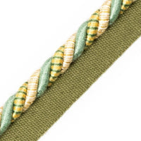 Scalamandre Safari Cord With Tape B Seafoam/Gold Trim PL44640424