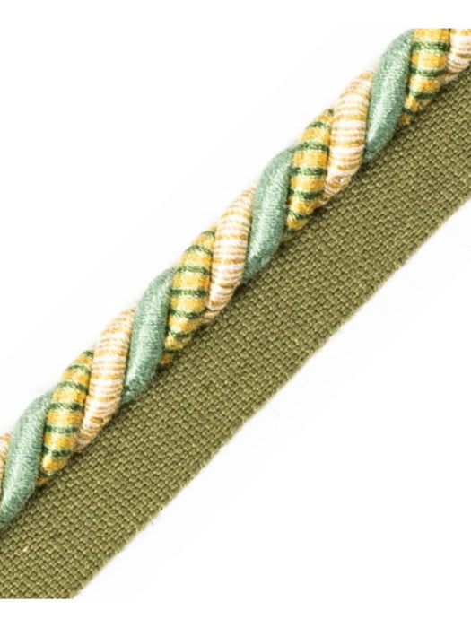 Scalamandre Safari Cord With Tape B Seafoam/Gold Trim PL44640424