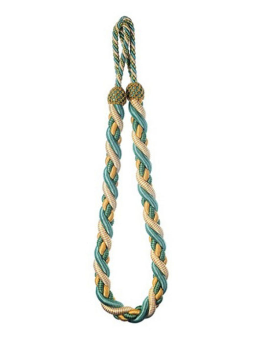 Scalamandre Safari Rope Tieback Seafoam/Gold Trim PL44730424