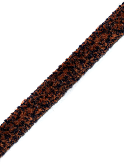 Scalamandre Safari Tweeded Chenille B Plum/Orange Trim Sample PL44500429