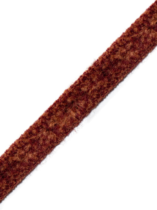Scalamandre Safari Tweeded Chenille A Garnet/Gold Trim Sample PL44490430