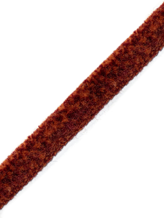 Scalamandre Safari Tweeded Chenille A Garnet/Orange Trim Sample PL44490433