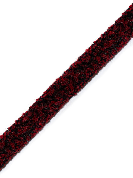 Scalamandre Safari Tweeded Chenille B Red/Black Trim Sample PL44500439