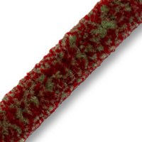Scalamandre Safari Tweeded Chenille B Sage/Red Trim PL44500456