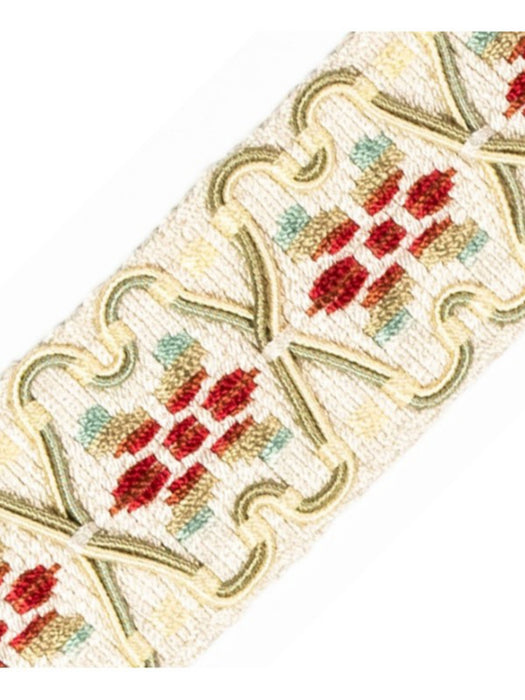 Scalamandre Milady Tape Antique/Cream Trim Sample PL50410502