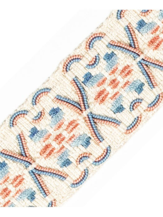 Scalamandre Milady Tape Summer Sky/Cream Trim Sample PL50410503