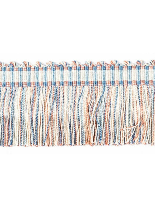Scalamandre Milady Cut Fringe Summer Sky/Cream Trim Sample PL50430503