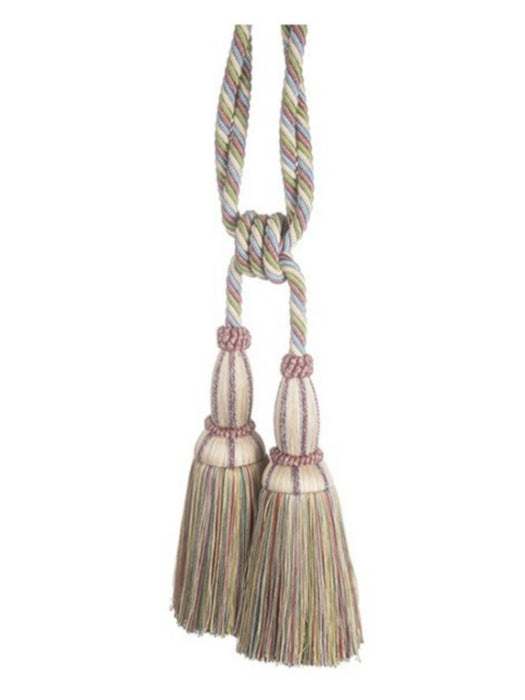 Scalamandre Milady Cut Fringe Tieback Spectrum/Cream Trim PL50770504