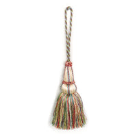 Scalamandre Milady Cut Fringe Key Tassel B Spectrum/Cream Trim PL50960504