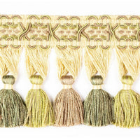 Scalamandre Milady Tassel Fringe Jade/Cream Trim PL50440509