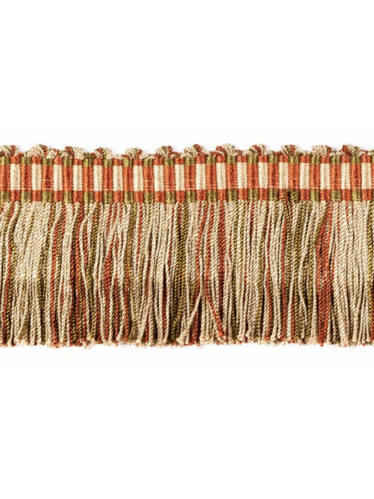 Scalamandre Milady Cut Fringe Terracotta/Moss Trim PL50430512