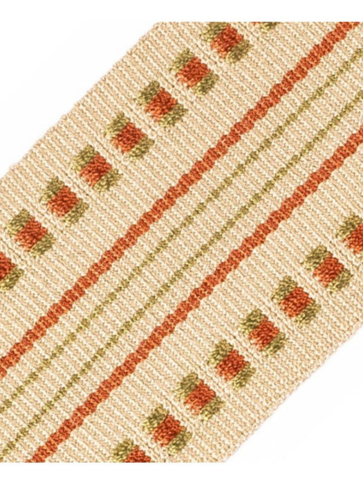 Scalamandre Milady Flat Tape Terracotta/Moss Trim PL50460512
