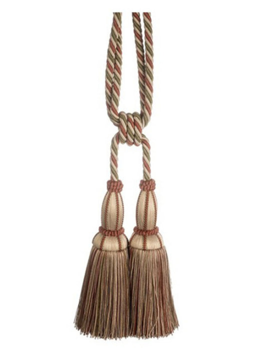 Scalamandre Milady Cut Fringe Tieback Terracotta/Moss Trim PL50770512