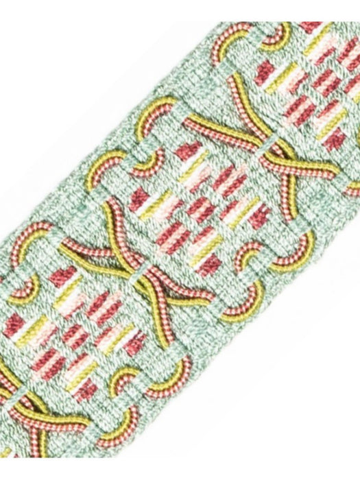 Scalamandre Milady Tape Seafoam/Rose/Chartreuse Trim PL50410519
