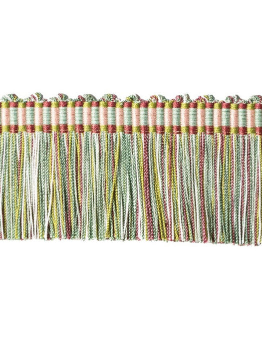 Scalamandre Milady Cut Fringe Seafoam/Rose/Chartreuse Trim PL50430519