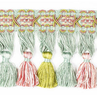 Scalamandre Milady Tassel Fringe Seafoam/Rose/Chartreuse Trim PL50440519