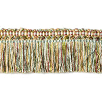 Scalamandre Milady Brush Fringe Seafoam/Rose/Chartreuse Trim PL50480519