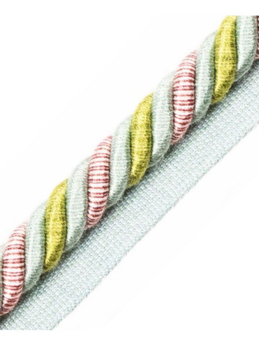 Scalamandre Milady Cord With Tape B Seafoam/Rose/Chartreuse Trim PL50590519