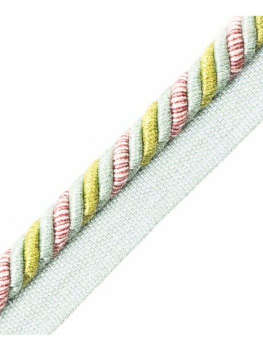Scalamandre Milady Cord With Tape C Seafoam/Rose/Chartreuse Trim PL50640519