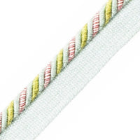 Scalamandre Milady Cord With Tape A Seafoam/Rose/Chartreuse Trim PL50660519