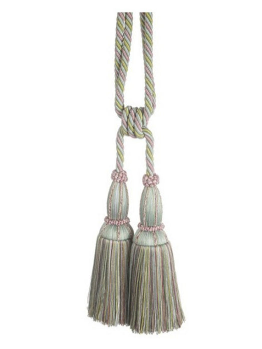 Scalamandre Milady Cut Fringe Tieback Seafoam/Rose/Chartreuse Trim PL50770519