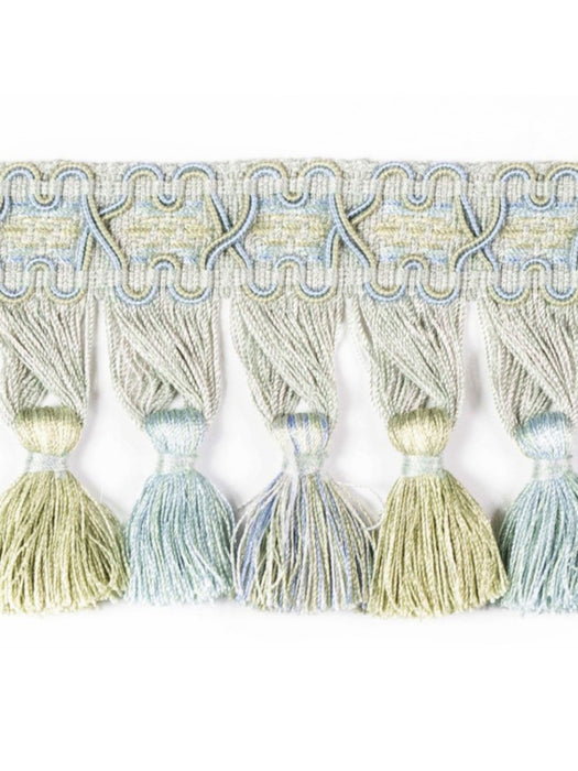 Scalamandre Milady Tassel Fringe Aqua Trim Sample PL50440520