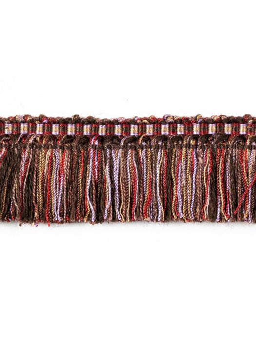 Scalamandre Milady Brush Fringe Oak/Lilac Trim Sample PL50480524