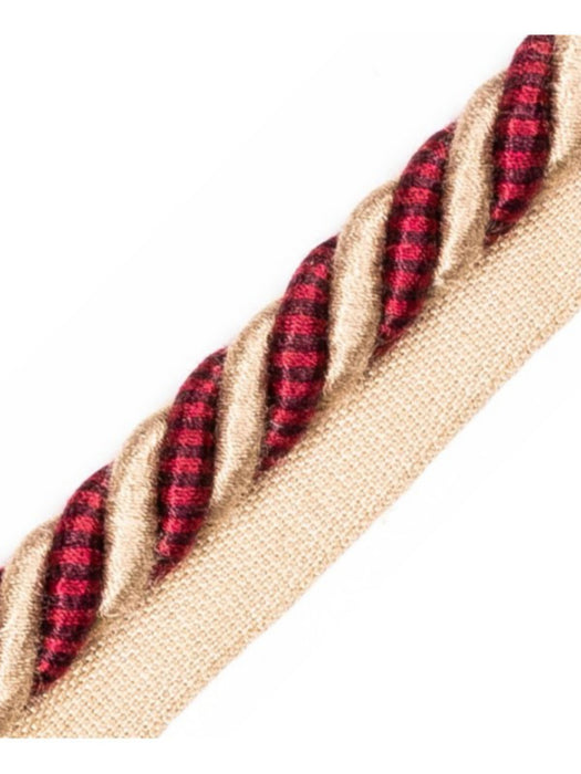 Scalamandre Bayadere Cord With Tape A Pivoine Trim Sample PL63590643