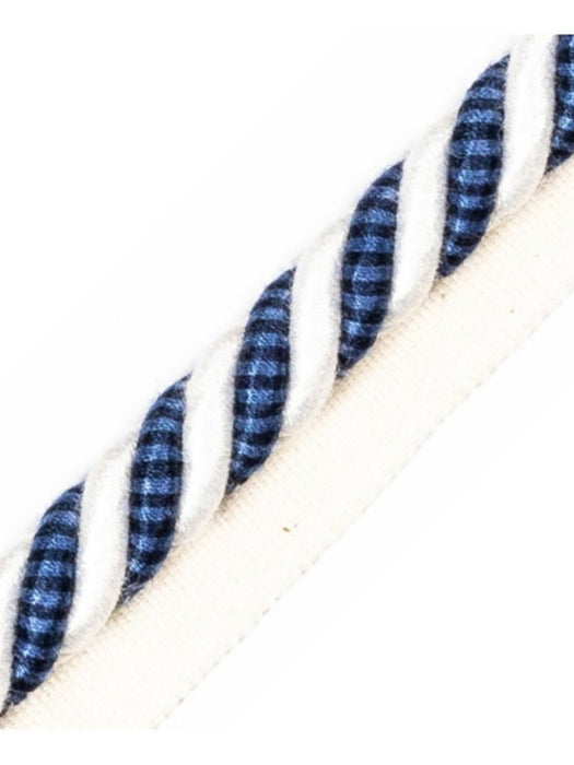 Scalamandre Bayadere Cord With Tape A Marine Trim Sample PL63590647