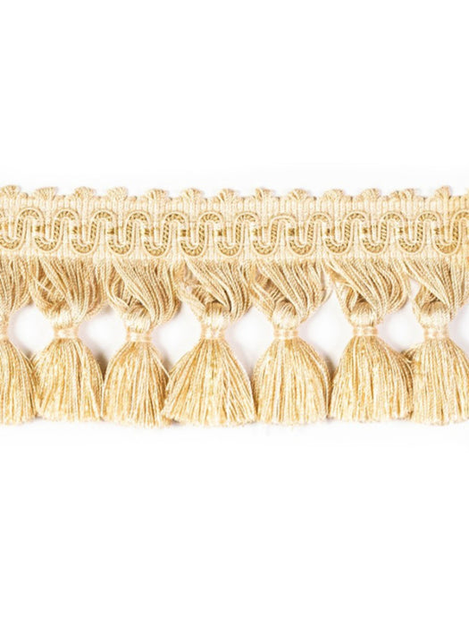 Scalamandre Ambiance Tassle Fringe Champagne Trim Sample PL60440653