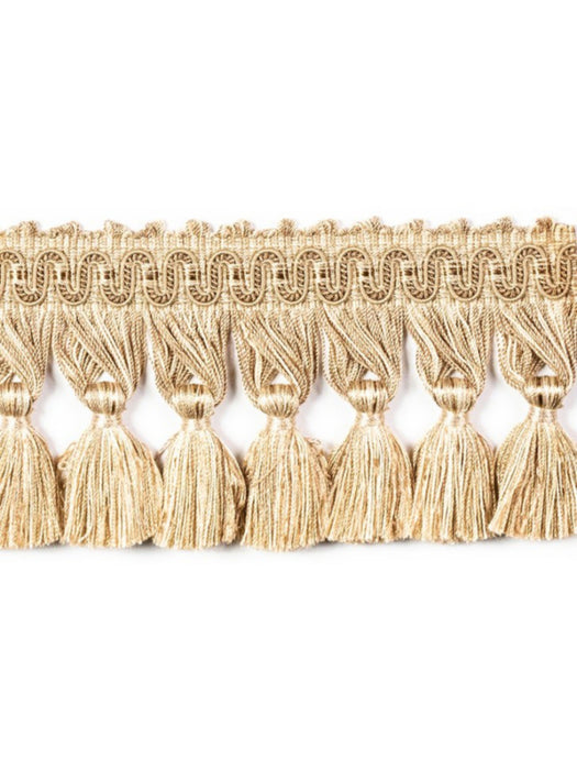 Scalamandre Ambiance Tassle Fringe Antelope Trim Sample PL60440654